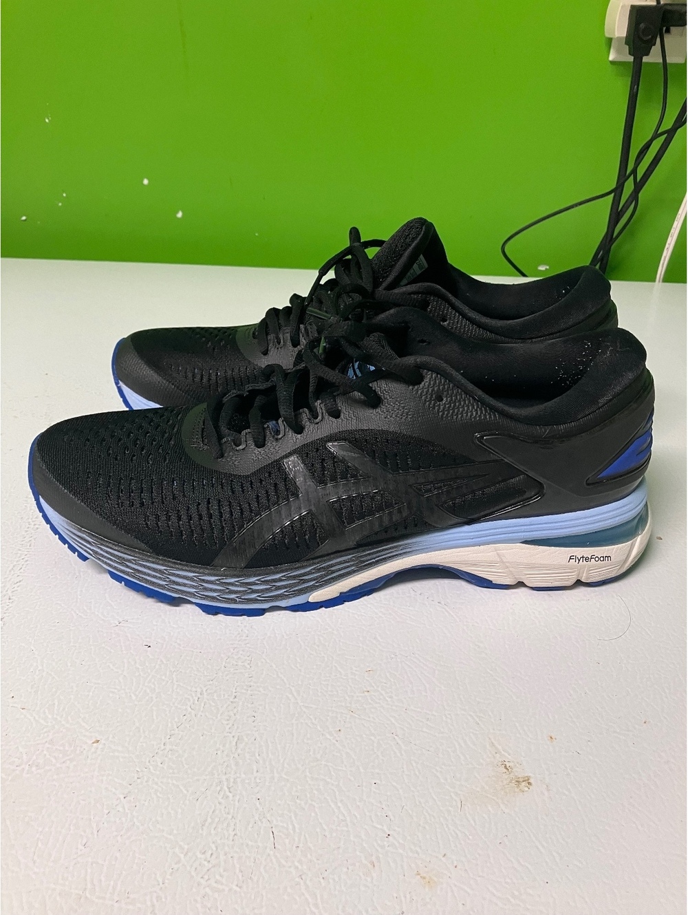 ASICS Gel-Kayano 25 Women's Running Shoes Black Blue Size 11